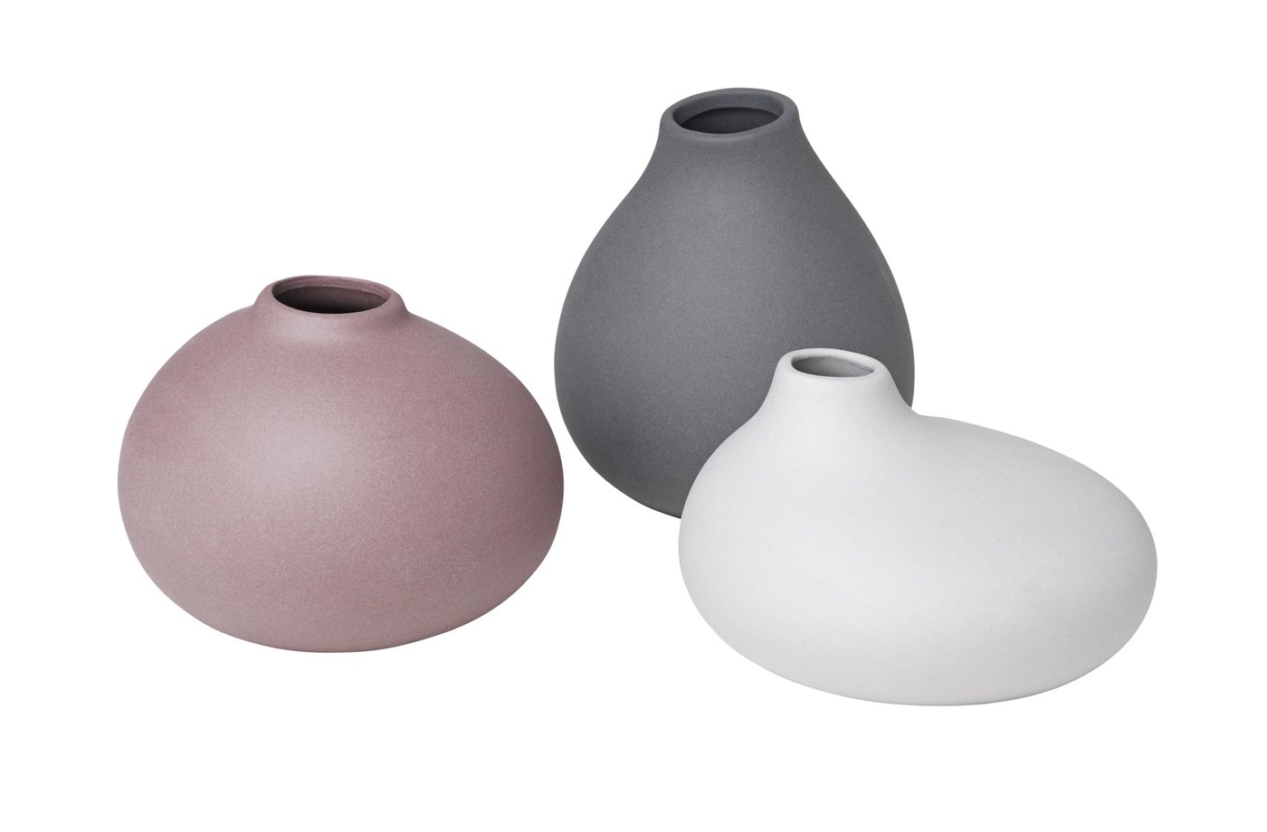 Nona Porcelain Vases, Set of Three